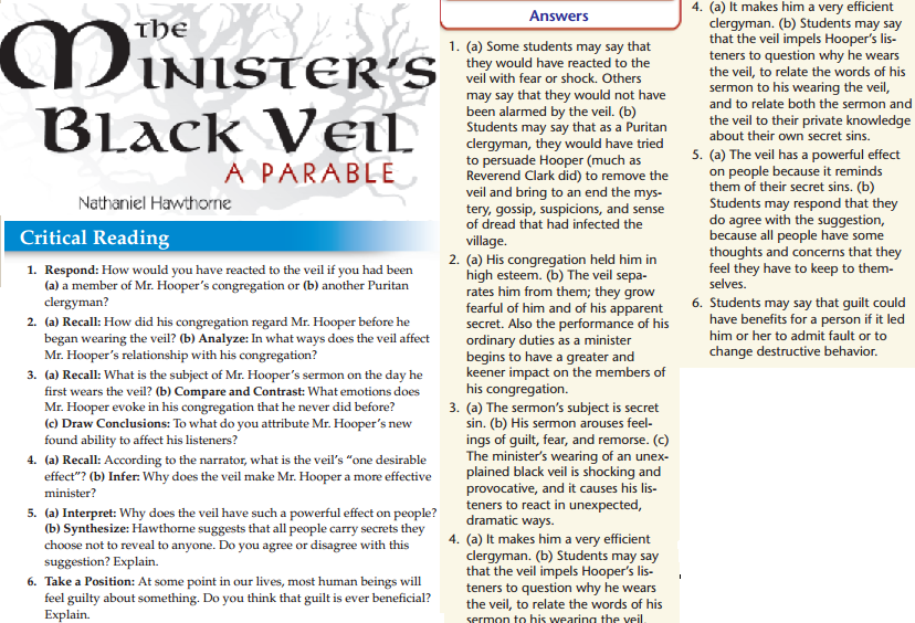 the ministers black veil